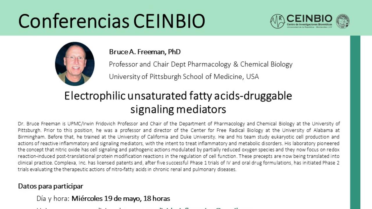 Conferencias CEINBIO - Bruce A. Freeman